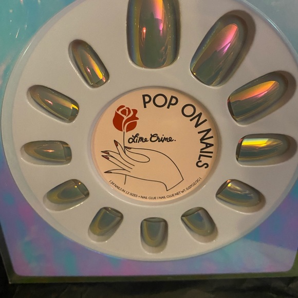 Lime Crime Chromatic Pop-on Nails in “Storm” (Grey Iridescent) BNIB - Picture 3 of 5